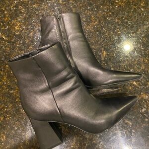 Marc Fisher Sleek Black Heeled Boots